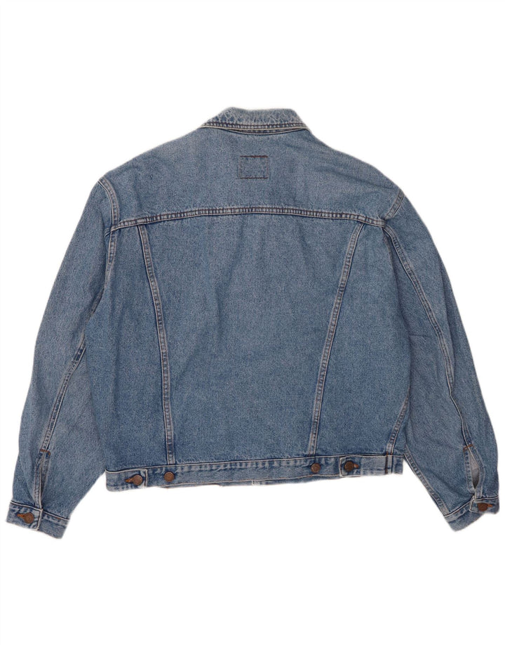 Benetton Herren Jeansjacke IT 48 mittelblaue Baumwolle