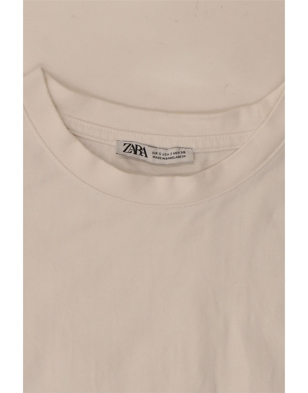 ZARA Mens T-Shirt Top Small White Cotton Vintage Zara and Second-Hand Zara from Messina Hembry 