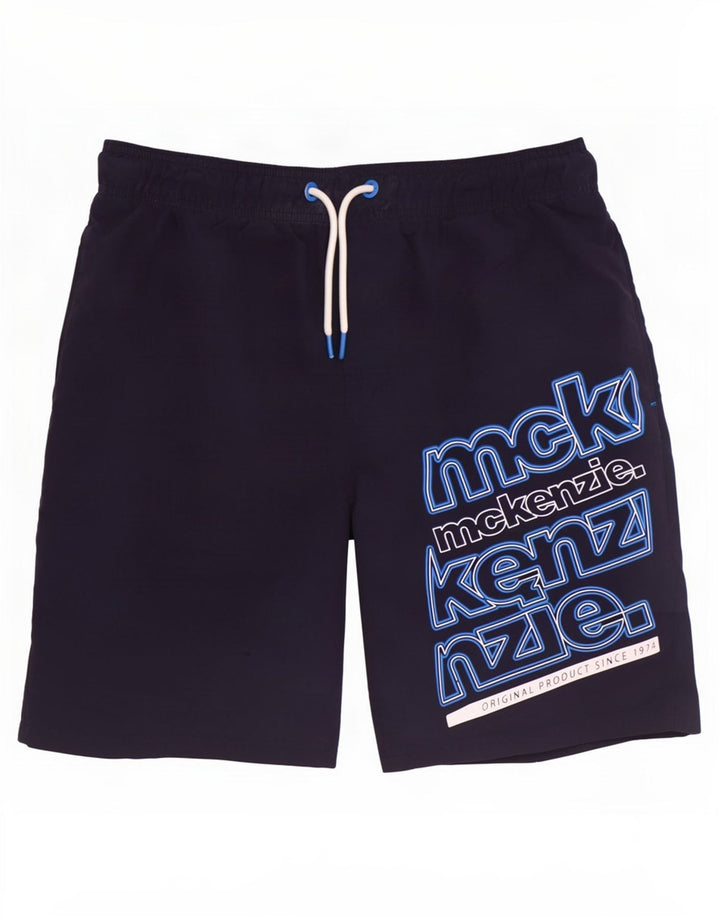 Mckenzie Herren-Badeshorts mit Grafik, mittelgroß, marineblau, Polyester