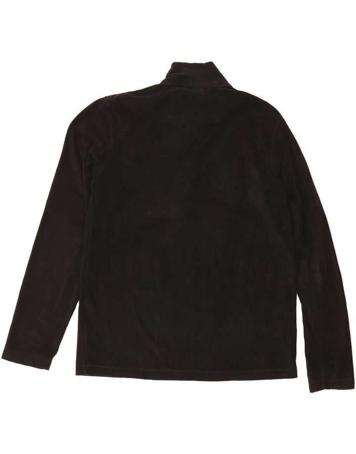 ELLESSE Mens Zip Neck Fleece Jumper 2XL Black Polyester Vintage Ellesse and Second-Hand Ellesse from Messina Hembry 