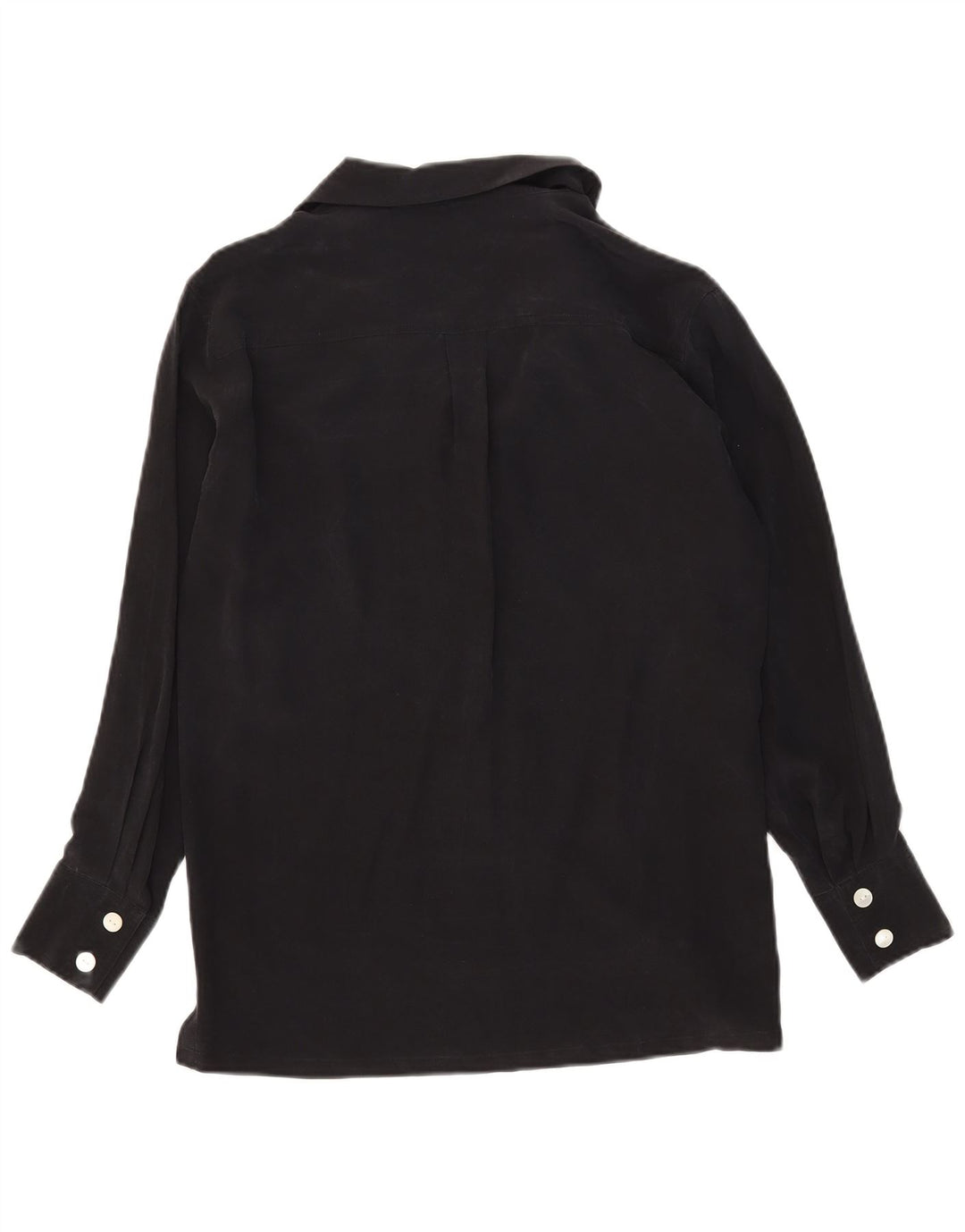Spazio Damen-Hemdbluse in Übergröße, Gr. 10, Größe S, schwarze Seide