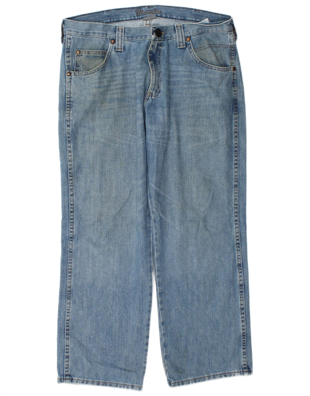 Wrangler Herren Straight Jeans W36 L30 Blaue Baumwolle