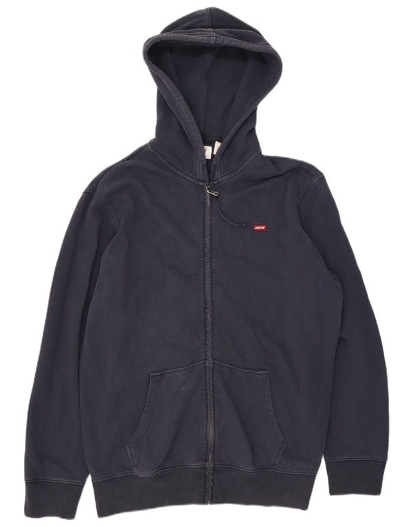 Levi's Herren-Kapuzenpullover mit Reißverschluss, XL, marineblaue Baumwolle