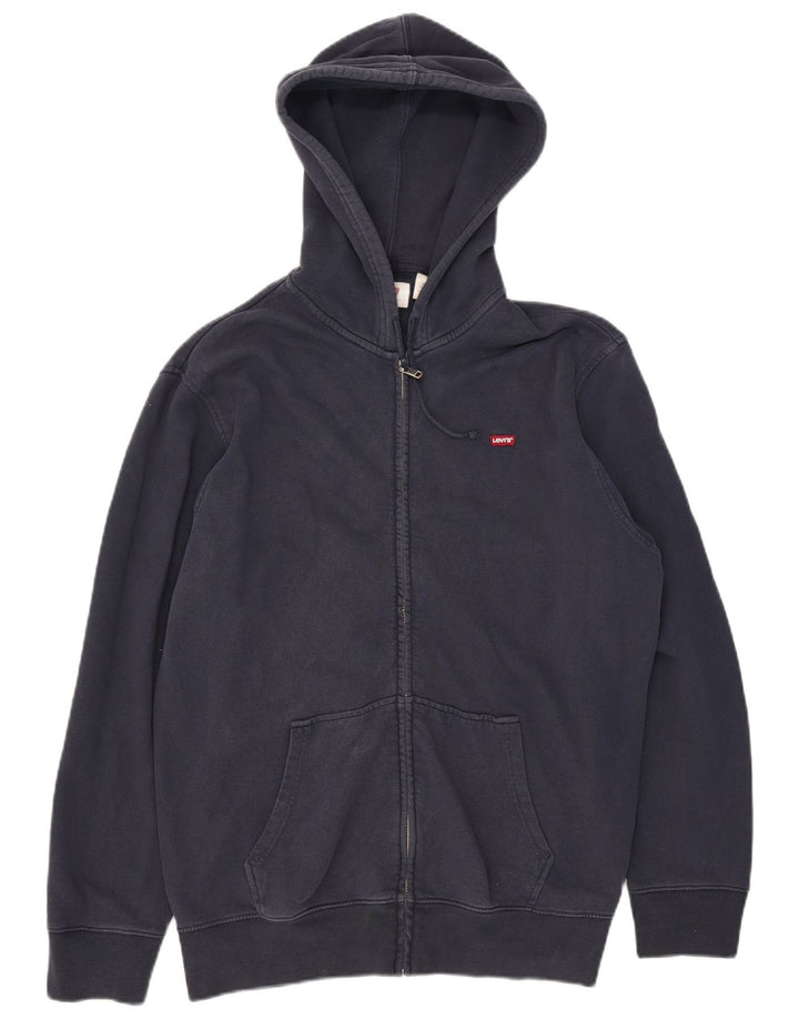 Levi's Herren-Kapuzenpullover mit Reißverschluss, XL, marineblaue Baumwolle