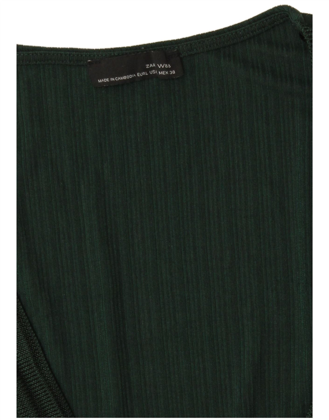 Zara Damen Basic Kleid UK 14 Large Grün