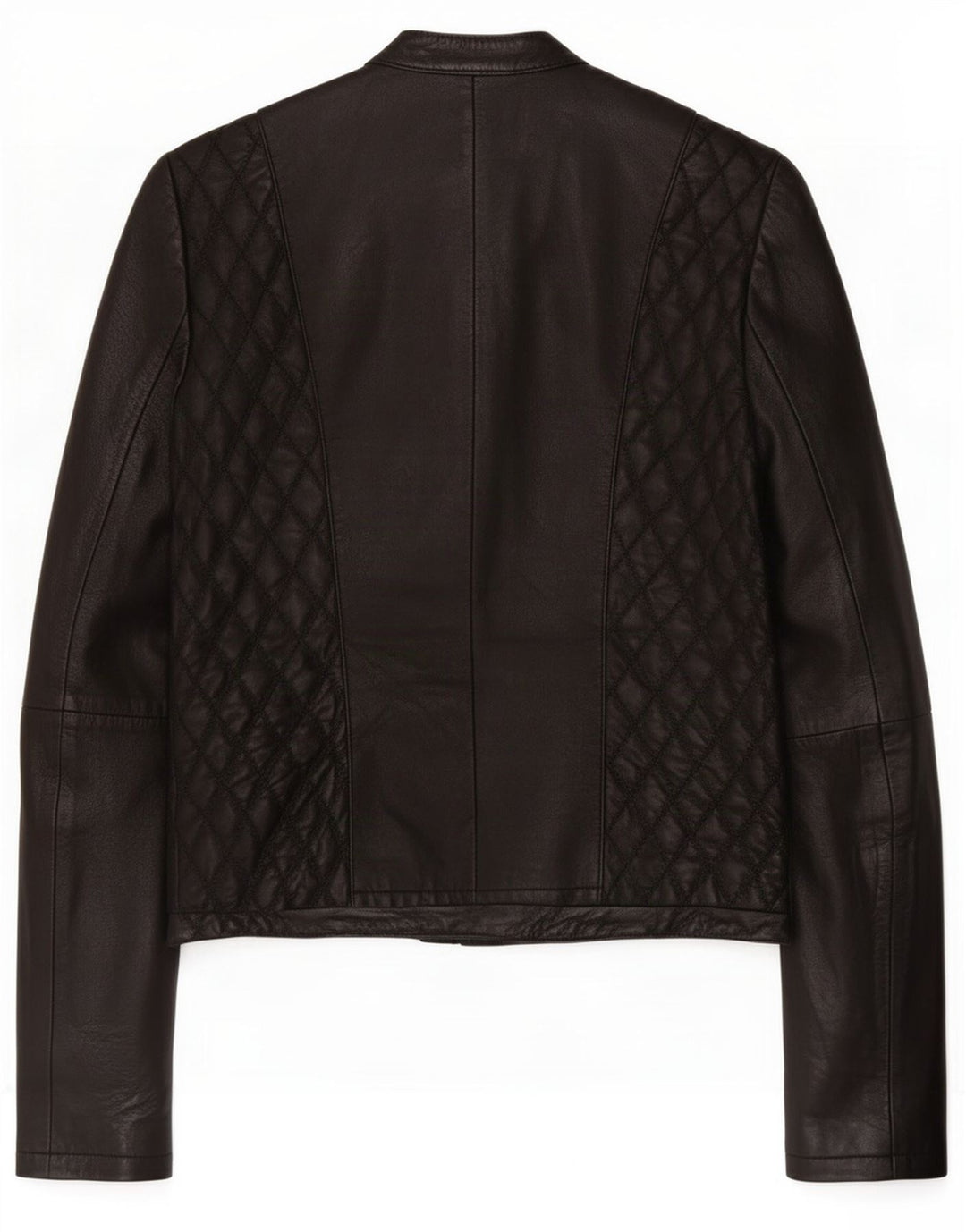 Zara Damen Bikerjacke UK 10 Small Schwarzes Leder