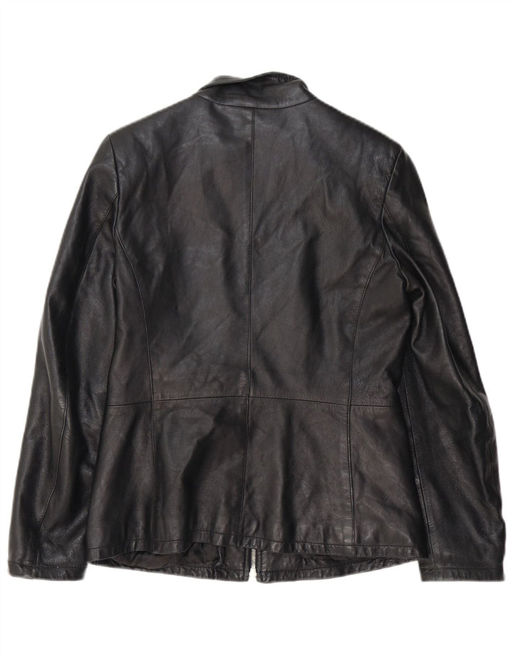 Coconuda Damen Lederjacke UK 12 Mittelschwarzes Leder