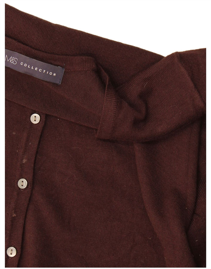 Marks & Spencer Damen-Cardigan-Pullover UK 16 Large Braun