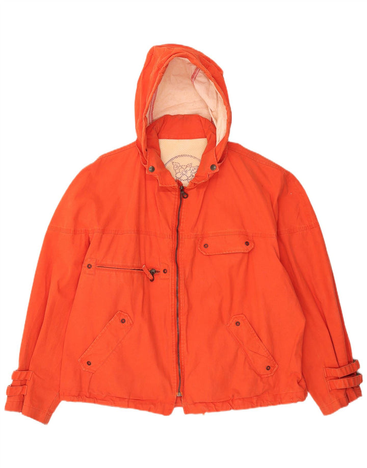 Pollini Herren-Utility-Jacke mit Kapuze, UK 42, XL, Orange