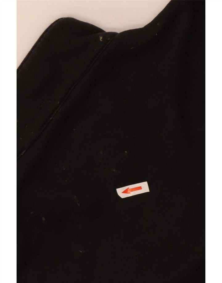 Adidas Herren-Sweatshirt mit Knopfkragen, mittelschwarz, Baumwolle