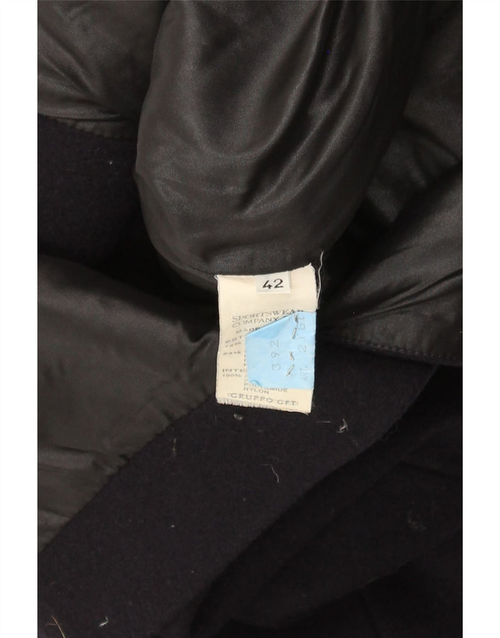 FENDISSIME Womens Pea Coat IT 42 Medium Navy Blue Wool Vintage Fendissime and Second-Hand Fendissime from Messina Hembry 