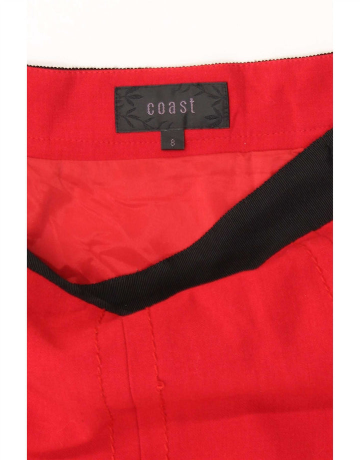 Coast Damen Minirock UK 8 Small W26 Roter Colourblock-Polyester