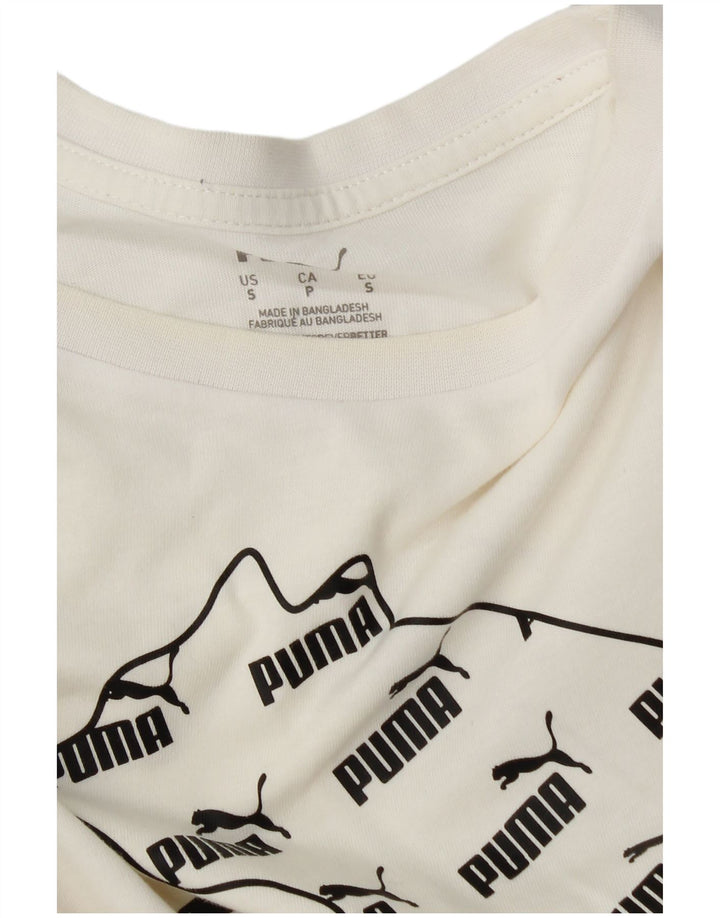 Puma Herren T-Shirt mit Grafik, Größe S, Weiß