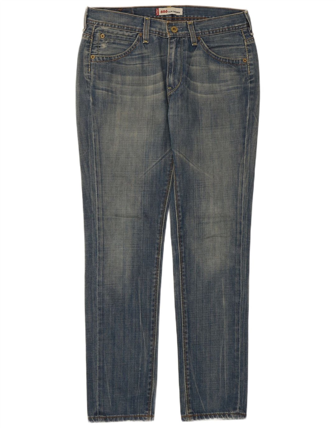 Levi's Damen 686 Slim Tapered Jeans W30 L29 Blau