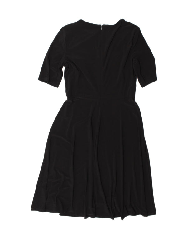 Ralph Lauren Damen A-Linien-Kleid US 8 Mittelschwarzes Polyester