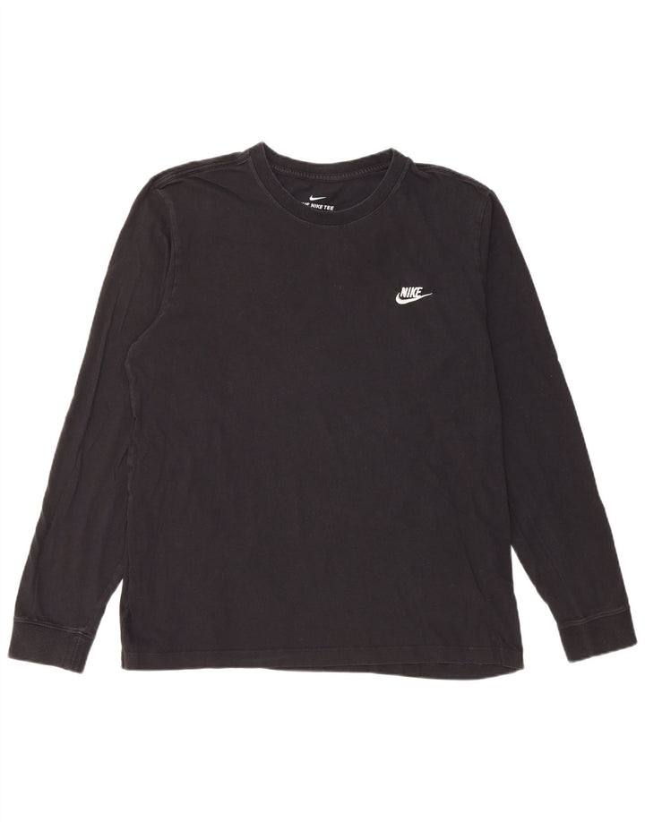 Nike Herren-Oberteil mit langen Ärmeln, groß, aus schwarzer Baumwolle