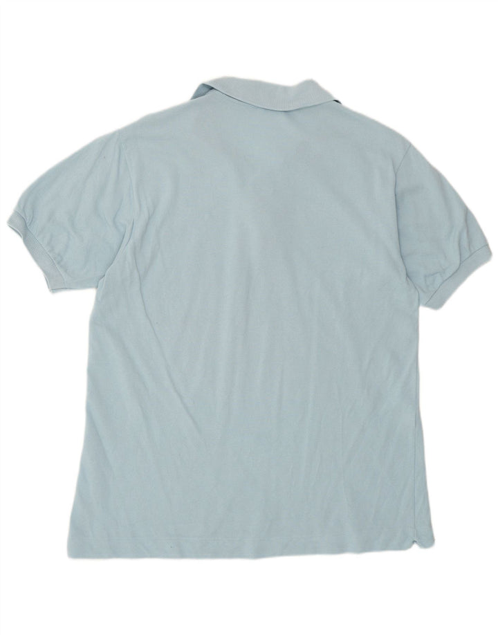 Lacoste Herren-Poloshirt, Größe 4, mittelblaue Baumwolle