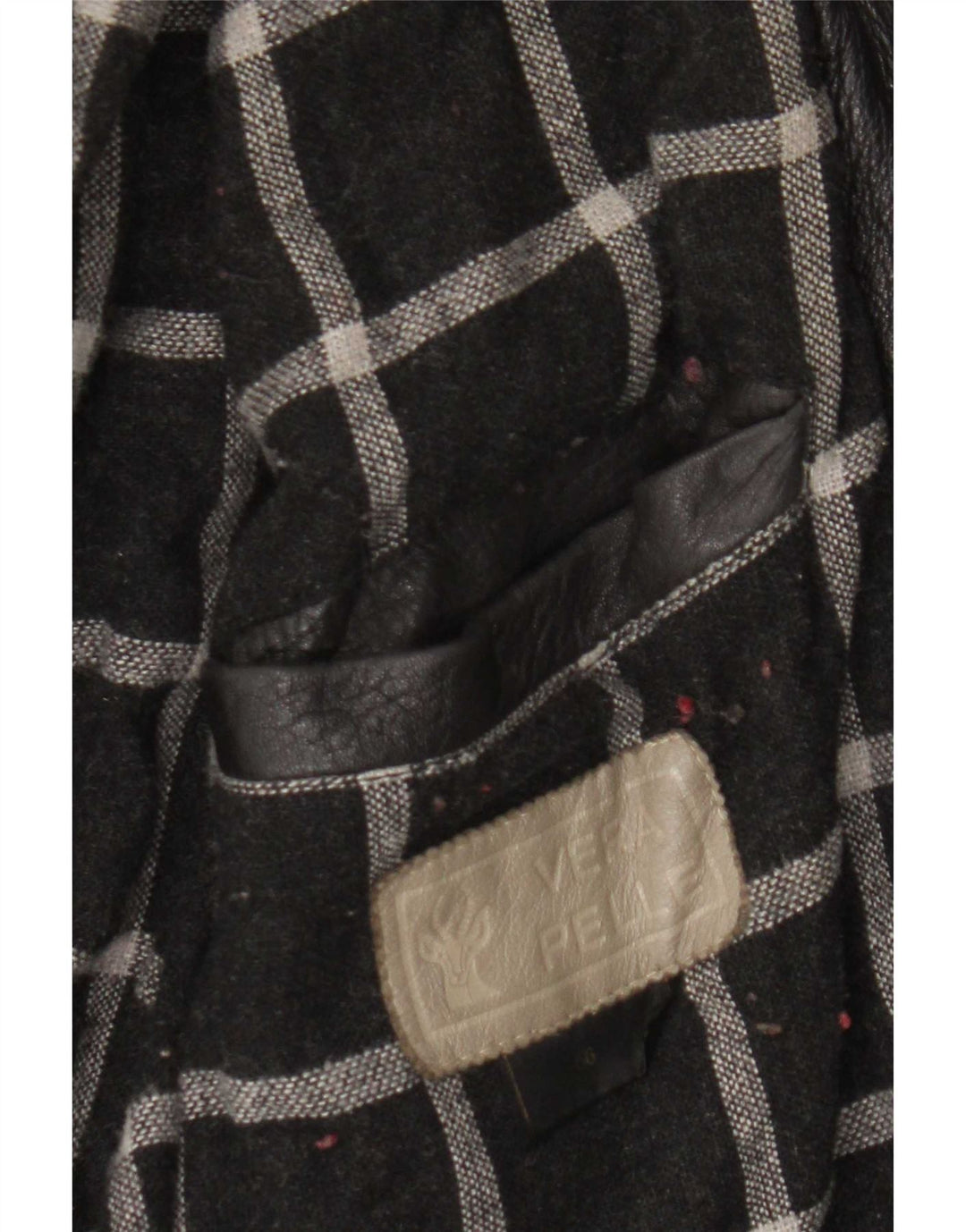 Vintage Herren Lederjacke IT 56 3XL Schwarzes Leder