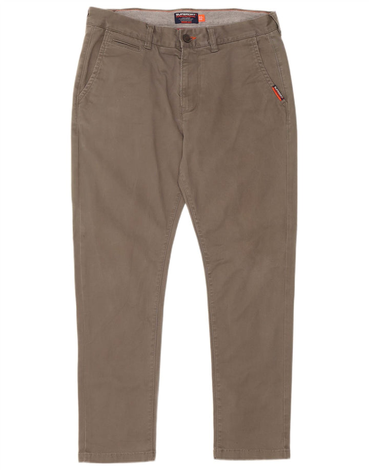 Superdry Herren Slim Cargohose W34 L30 Khaki Baumwolle