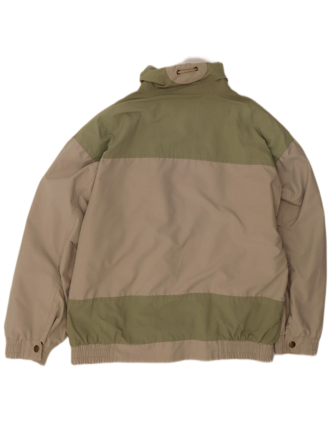 Vintage Damen Regenjacke UK 18 XL Beige Colourblock Polyester