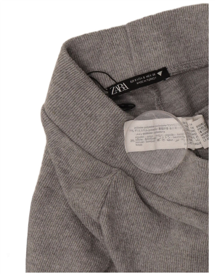 Zara Damen-Trainingshose, Gr. 10, Größe S, grau, Polyester