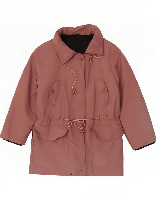 Vintage Damen Übergroße Parkajacke EU 42 Großes braunes Polyester