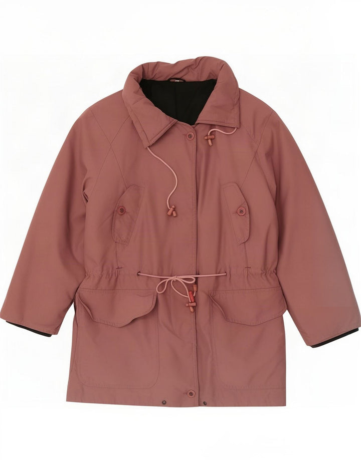 Vintage Damen Übergroße Parkajacke EU 42 Großes braunes Polyester
