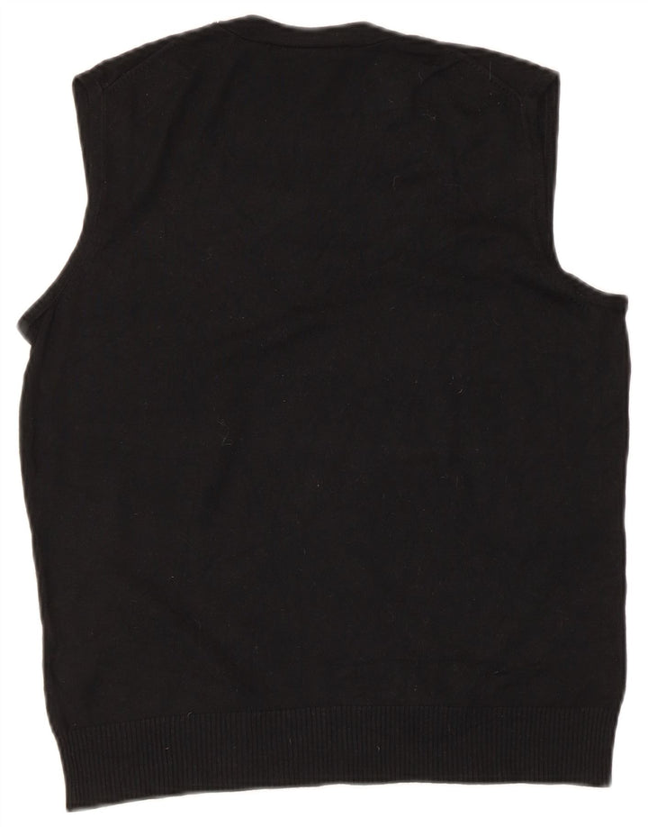 Marks & Spencer Damen Weste Tank Top UK 16 Large Schwarz Viskose