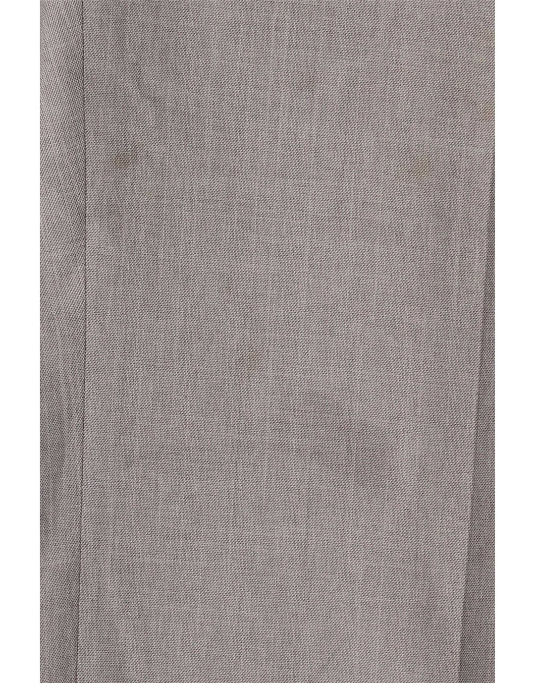 Gerade Herren-Anzughose von Marks & Spencer, W42, L29, grau, Polyester