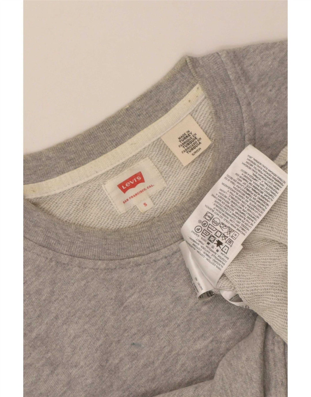 Levi's Herren-Sweatshirt-Pullover, klein, grau gefleckte Baumwolle