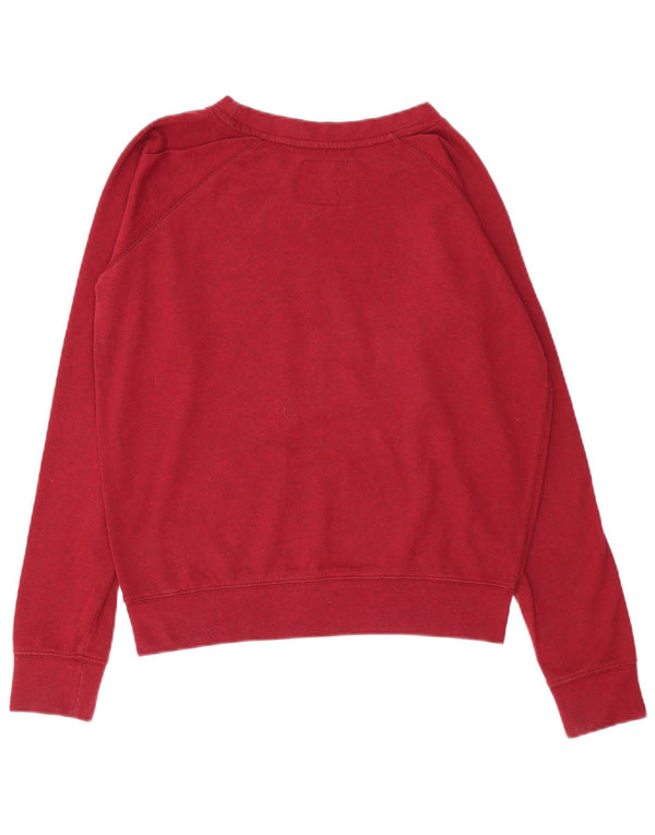 Hard Rock Cafe Damen Prag Graphic Sweatshirt Pullover UK 16 Large Burgund