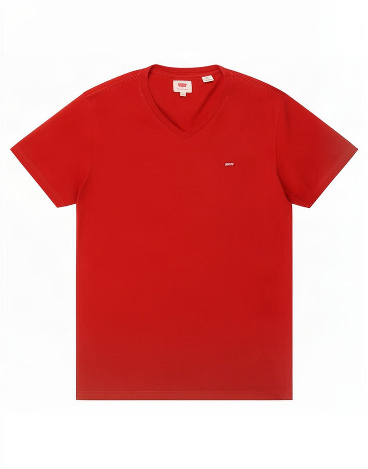 Levi's Herren-T-Shirt-Oberteil aus mittelroter Baumwolle