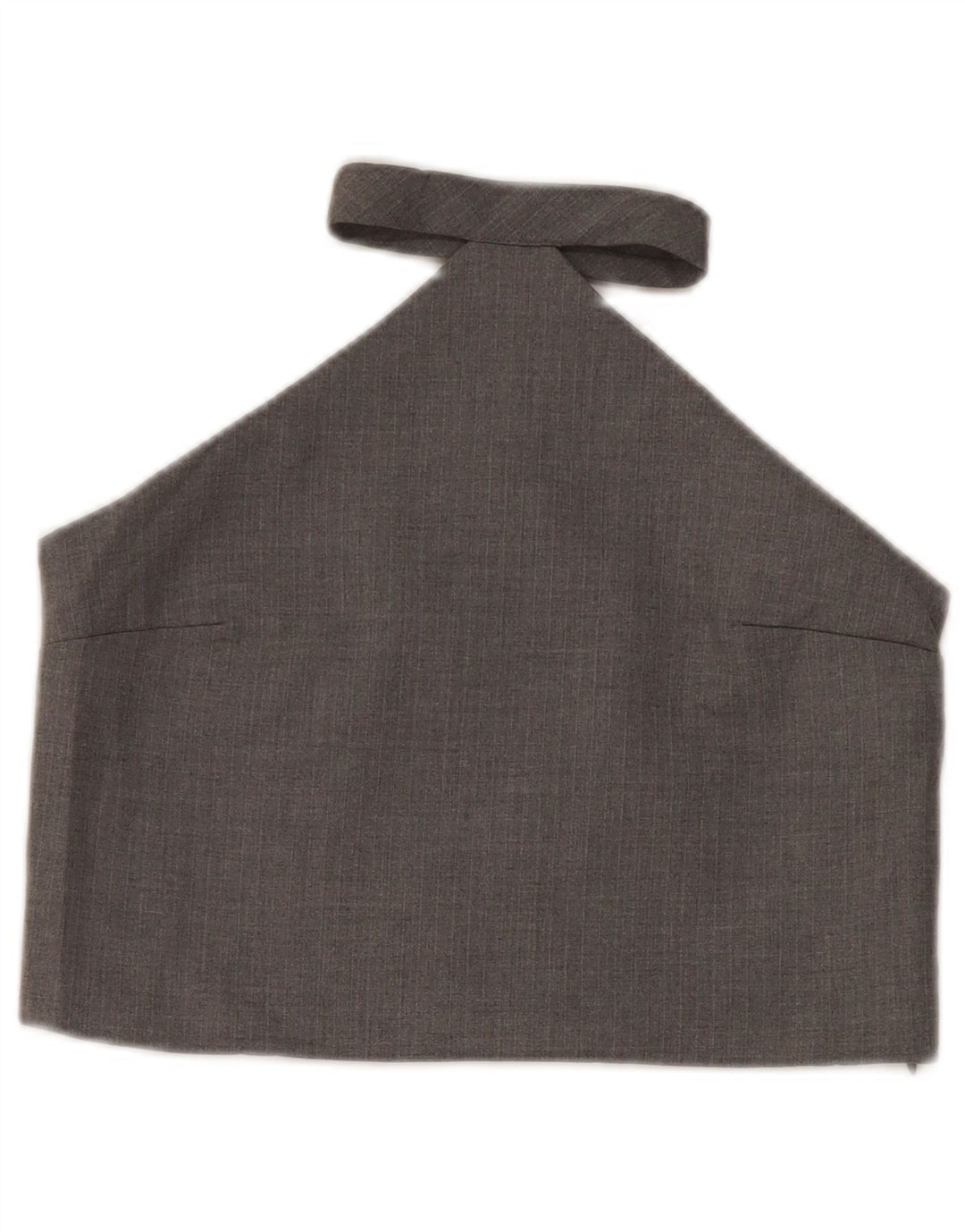 Zara Damen Crop Neckholder Top UK 8 Small Grau Polyester