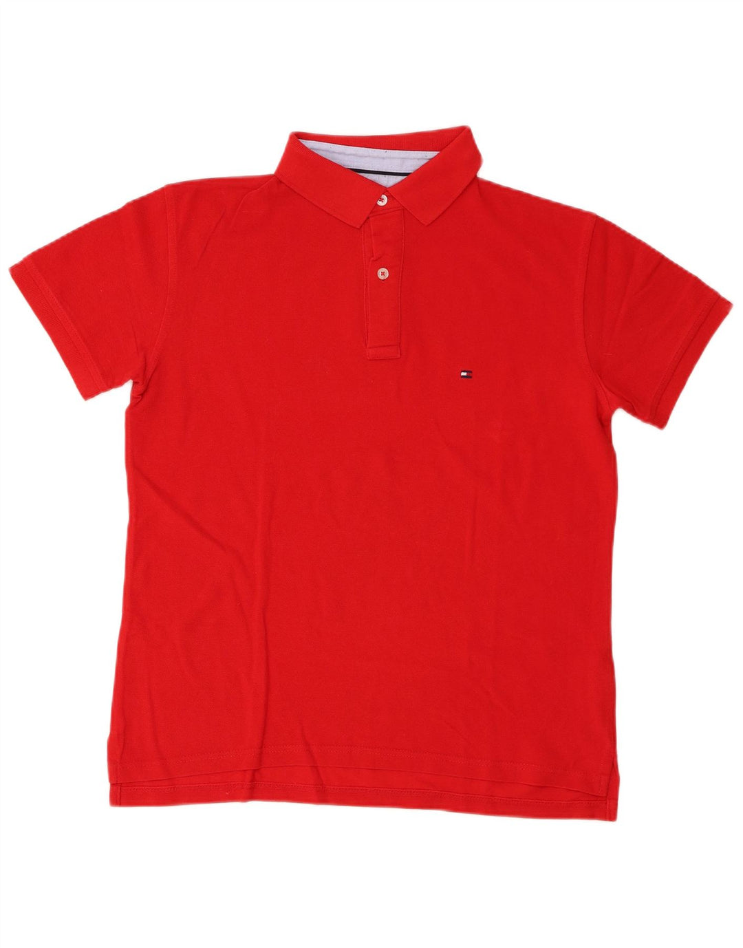 Tommy Hilfiger Herren-Poloshirt aus mittelroter Baumwolle
