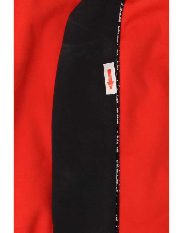 Adidas Herren-Trainingsanzug-Top-Jacke aus mittelrotem Colourblock-Polyester