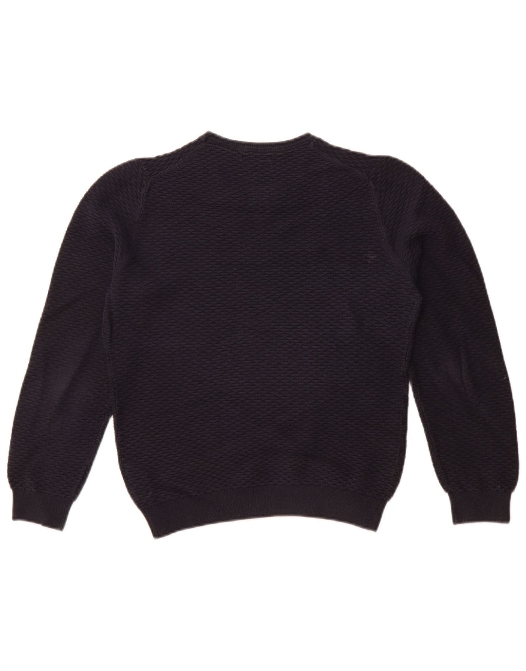 MASSIMO DUTTI Damen-Pullover mit U-Boot-Ausschnitt, Gr. 10, Größe S, Marineblau, Baumwolle