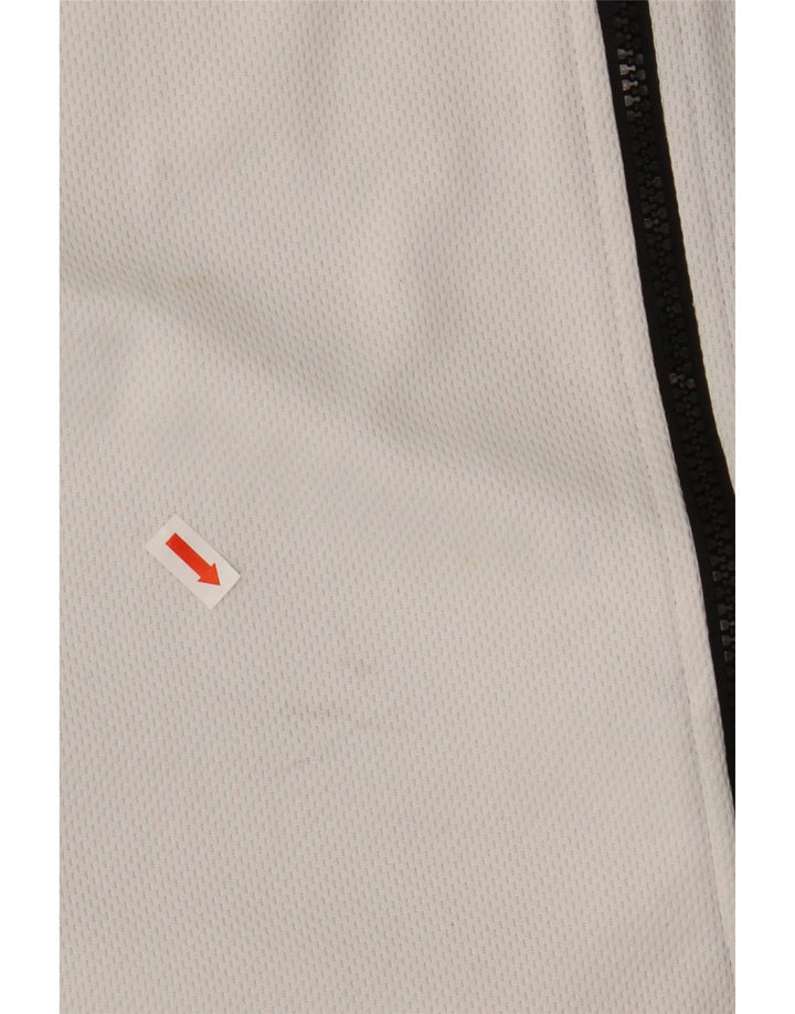 Puma Herren-Trainingsanzug mit grafischem Oberteil, groß, aus weißem Polyester