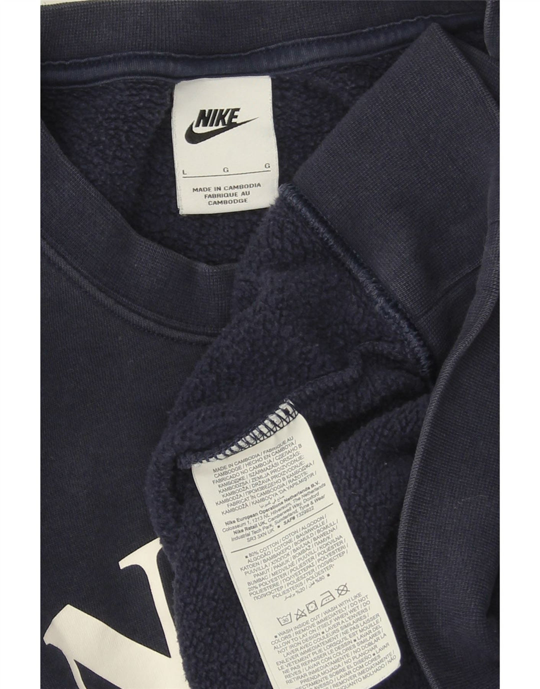 NIKE Damen-Sweatshirt in Übergröße mit Grafik, Gr. 16, Marineblau