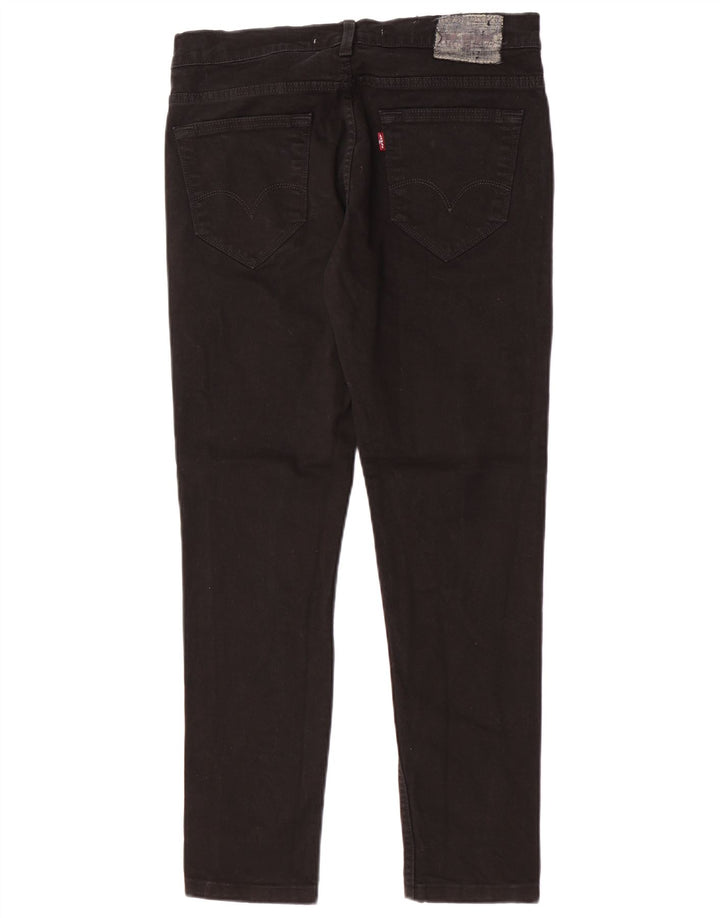 Levi's Herren 519 Slim Jeans W33 L30 schwarze Baumwolle