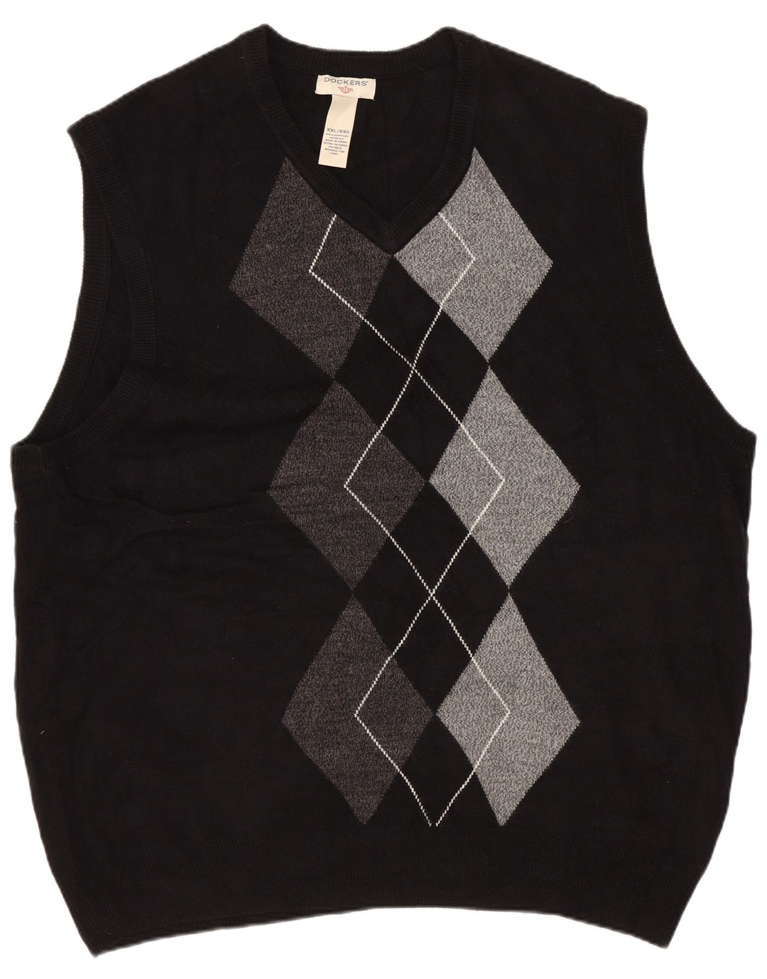 Dockers Herren Tank Top 2XL Schwarz Argyle/Diamant Acryl