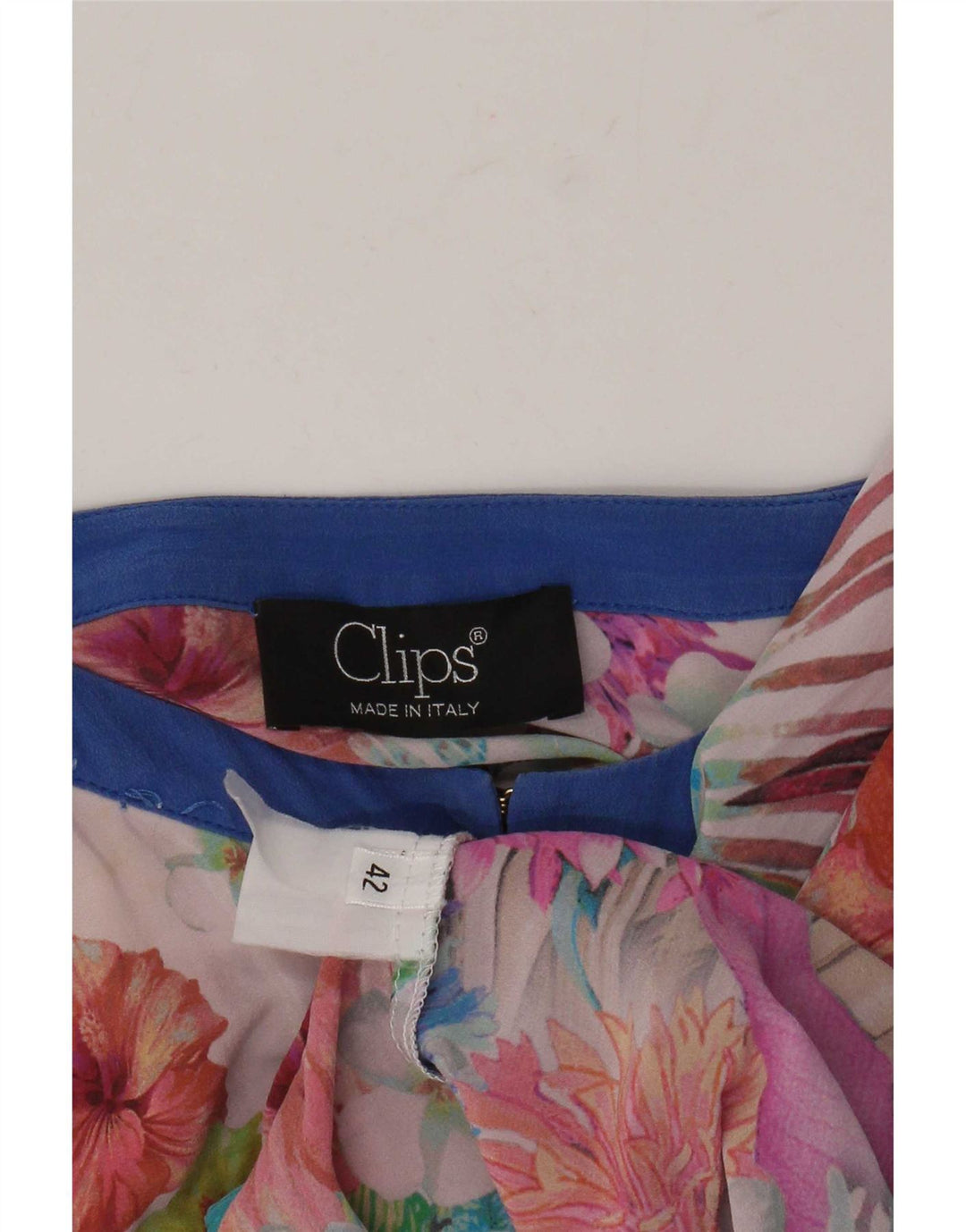 Clips Damen-Strand-Langarmblusenoberteil IT 42 Medium Mehrfarbig mit Blumenmuster