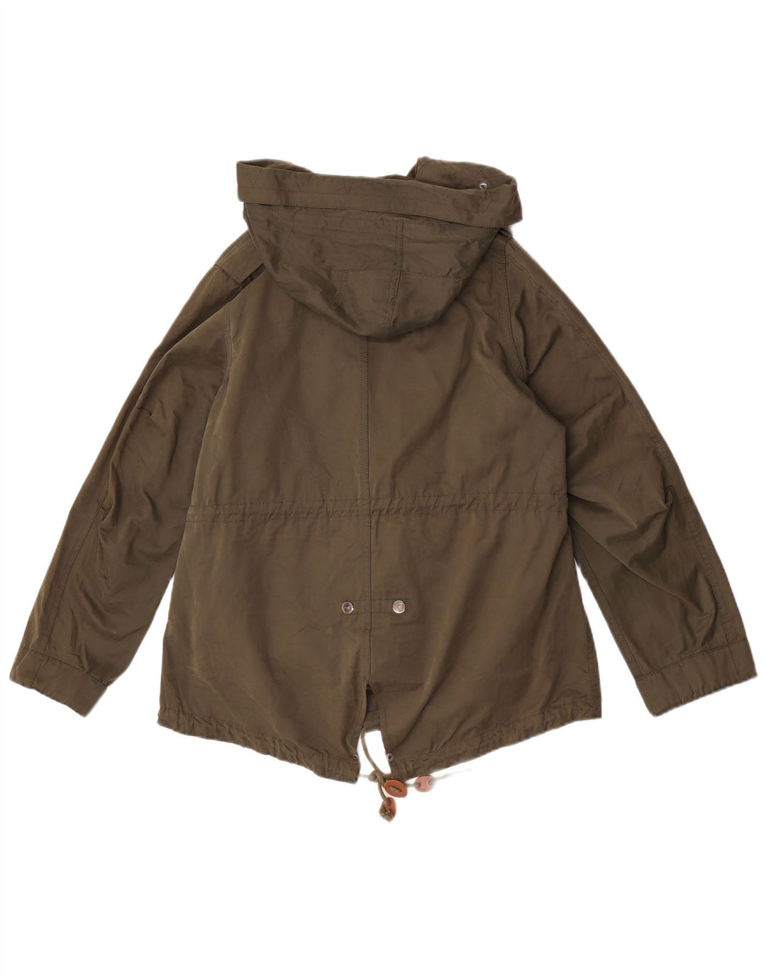 Zara Damen-Parkajacke mit Kapuze, UK 36, kleines grünes Nylon