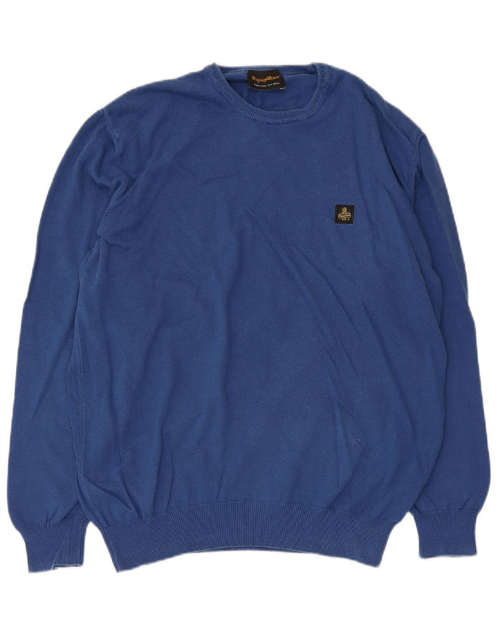 Refrigiwear Herren-Pullover mit Rundhalsausschnitt, Größe L, Blau