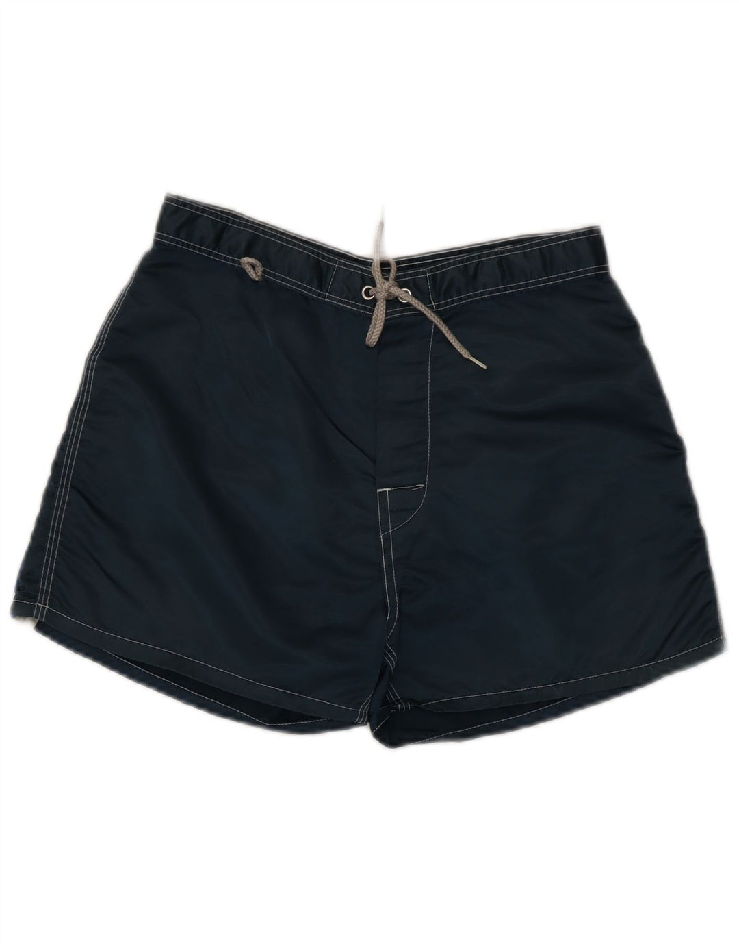Sundek Herren-Badeshorts aus mittelblauem, gestreiftem Nylon