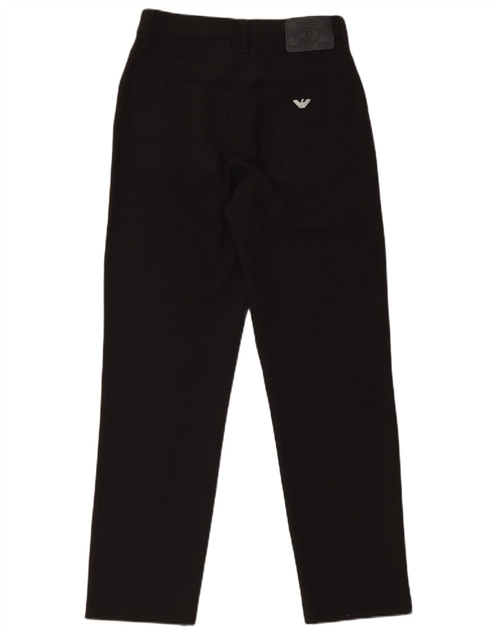 Armani Damen Slim Freizeithose W31 L31 Schwarze Wolle