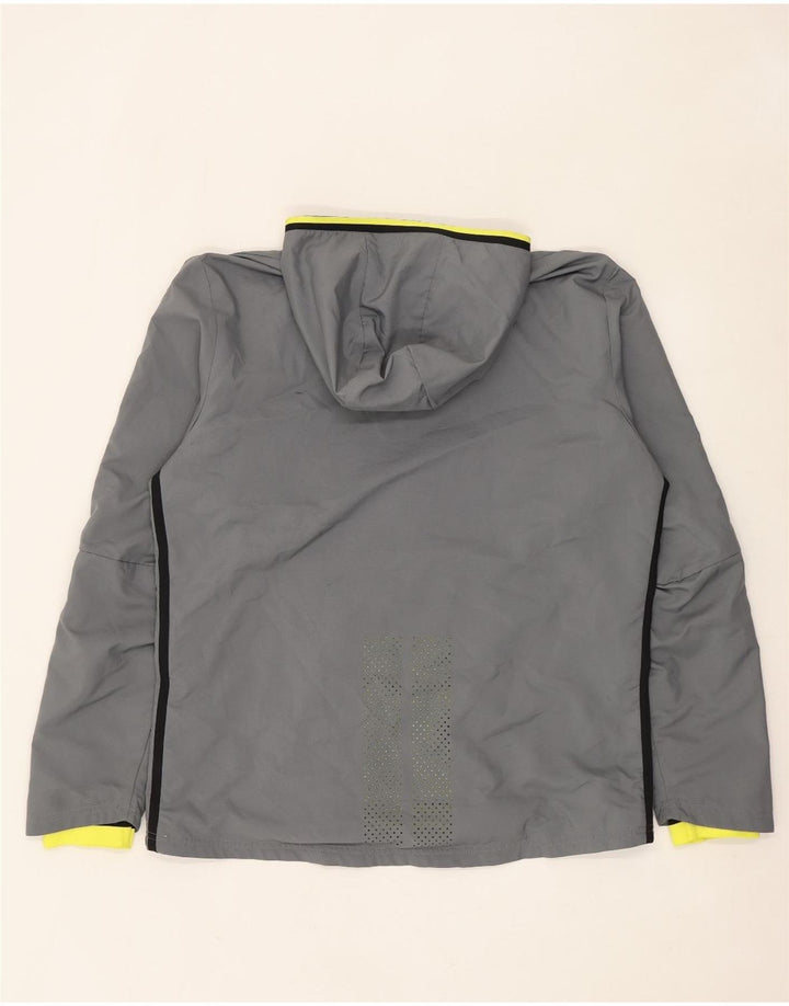 Adidas Herren Climacool Graphic Kapuzen-Regenjacke UK 40 Large Grau Polyester