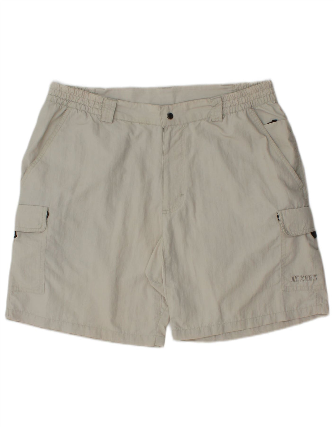MC Kee's Herren-Cargoshorts, Größe L, W34, graues Nylon