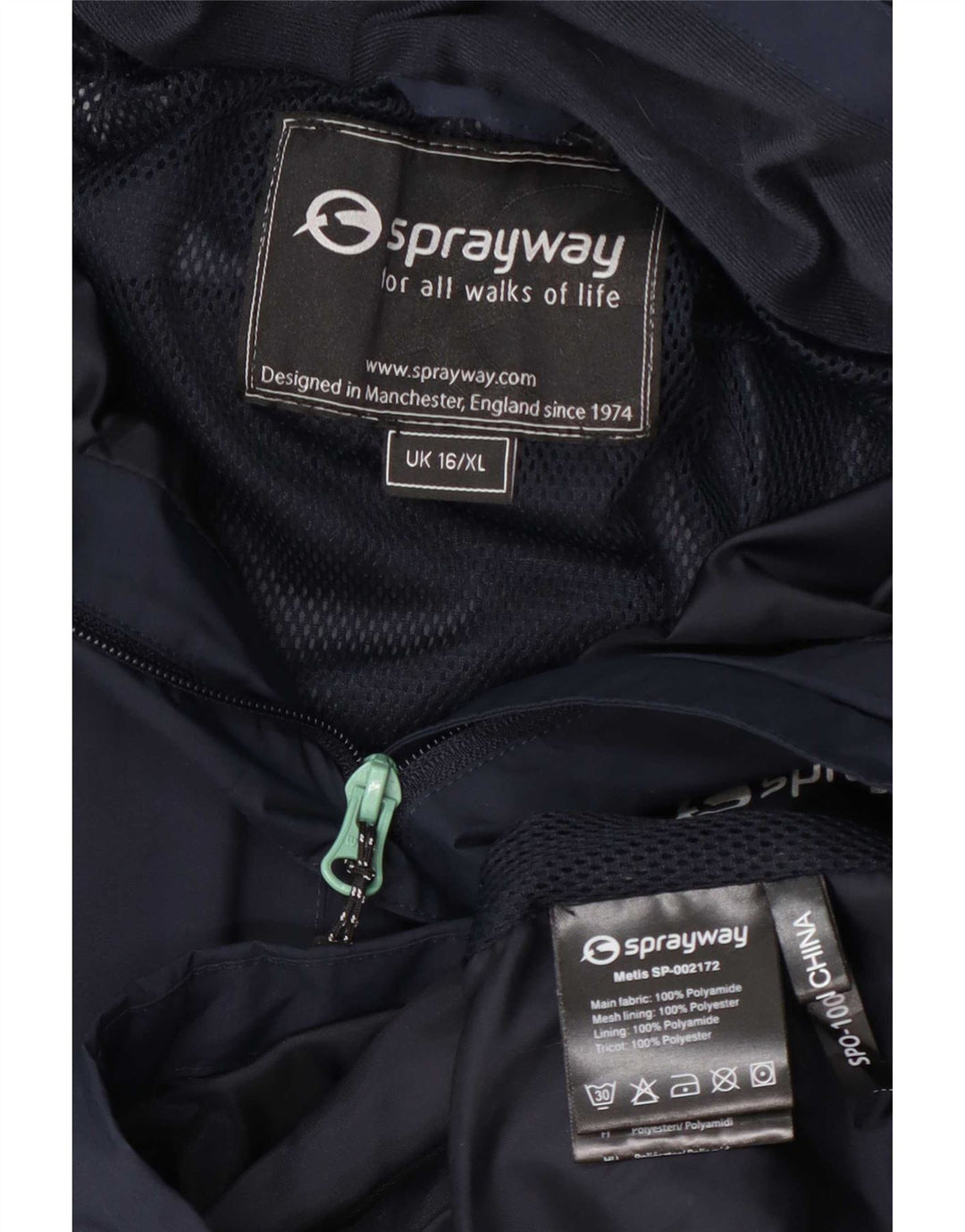 Sprayway Damen-Regenjacke mit Kapuze, UK 16, Größe L, Marineblau, Polyamid
