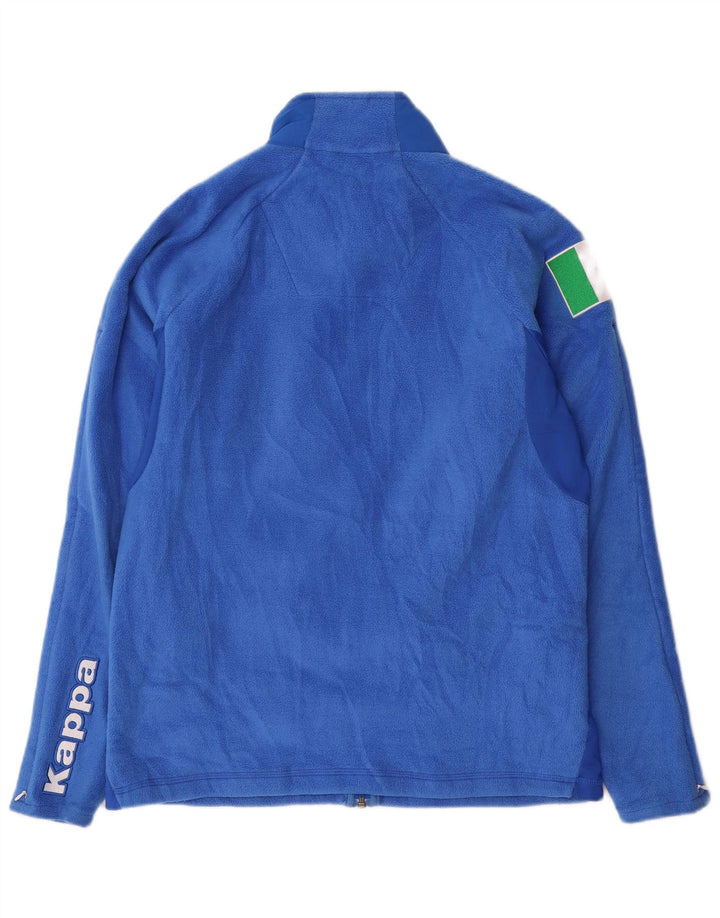 Kappa Herren Italia Graphic Fleecejacke UK 38 Mittelblaues Polyester