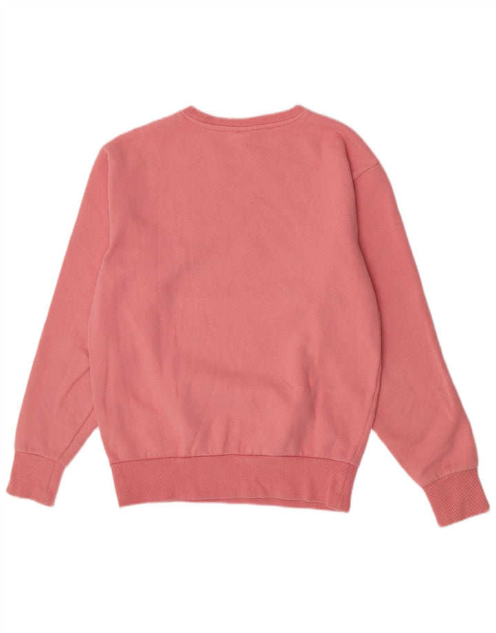Ellesse Womens Graphic Sweatshirt Pullover UK 10 Small Rosa Baumwolle